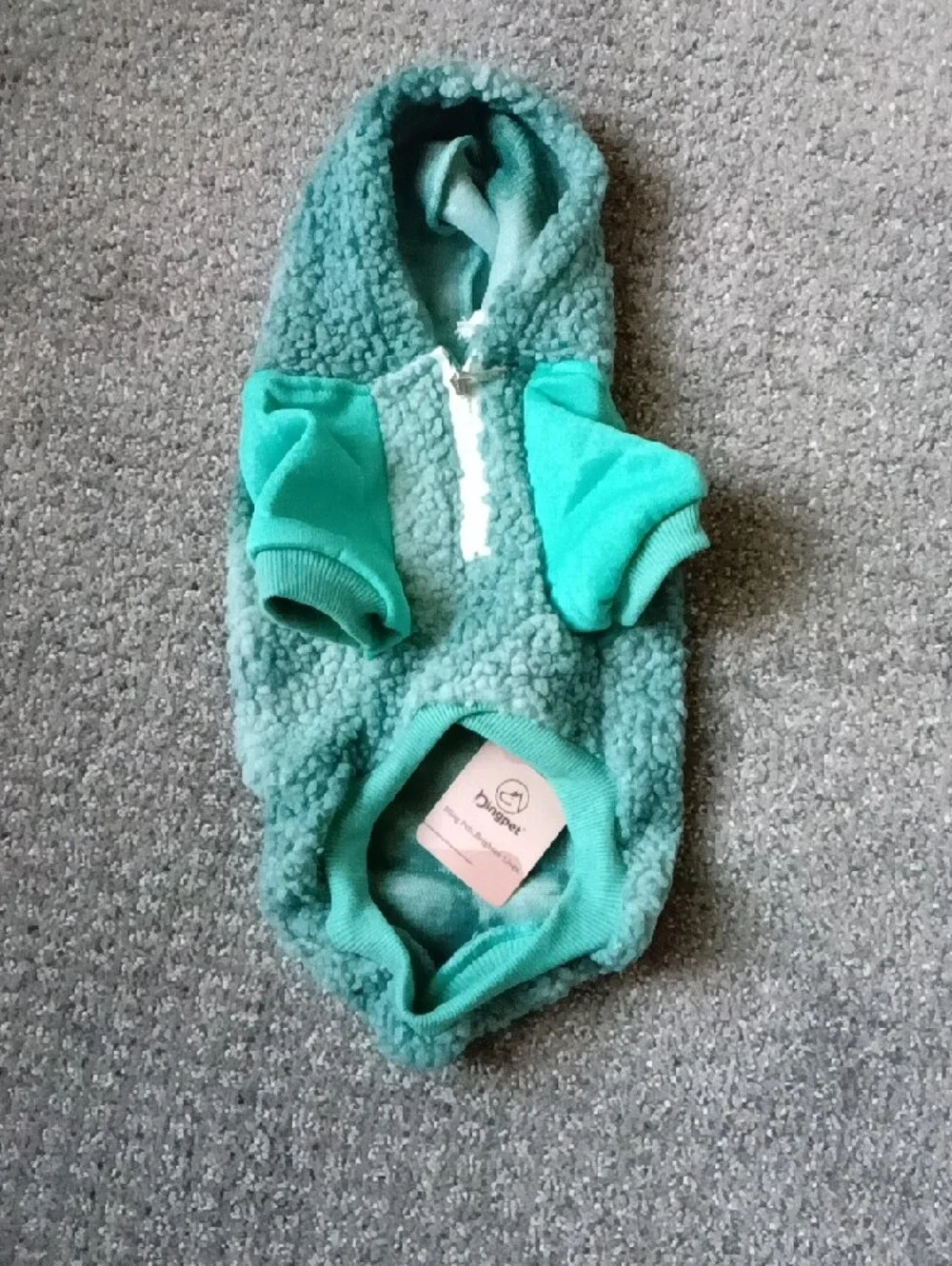 BINGPET 🐶 Dog Hoodie Sherpa Sweatshirt Tie Dye, Soft  Size S